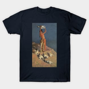 Conjuring Back the Buffalo by Frederick Remington T-Shirt